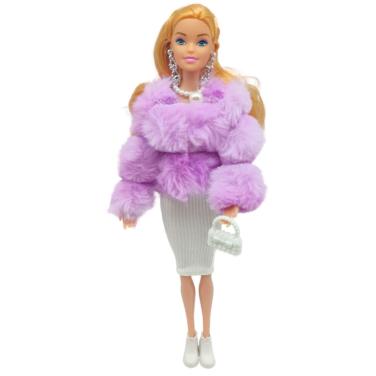 Stylish Fashions Girls Doll Toys, The Ultimate Fashionista Doll for Trendy Kids, 11.5 Inch Fashion Doll (Purple)