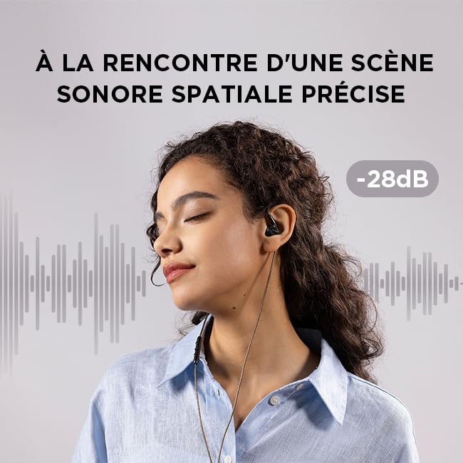 1MORE Penta Driver Écouteurs Intra-Auriculaires filaires, Hybrides certifiés Haute résolution avec Son HiFi, connecteur MMCX Amovible, Microphone MEMS et contrôle 3 en 1, pour Smartphones, PC, - Les Beatles, Paul McCartney, John Lennon, RIngo Starr, George Harrison 1MORE Penta Driver Écouteurs Intra-Auriculaires filaires, Hybrides certifiés Haute résolution avec Son HiFi, connecteur MMCX Amovible, Microphone MEMS et contrôle 3 en 1, pour Smartphones, PC, – Image 3