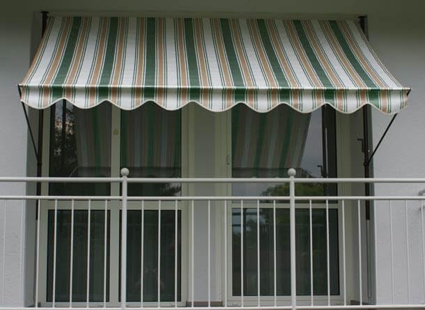 ANGERER Klemmmarkise Standard weiß-grün-beige, 350 cm