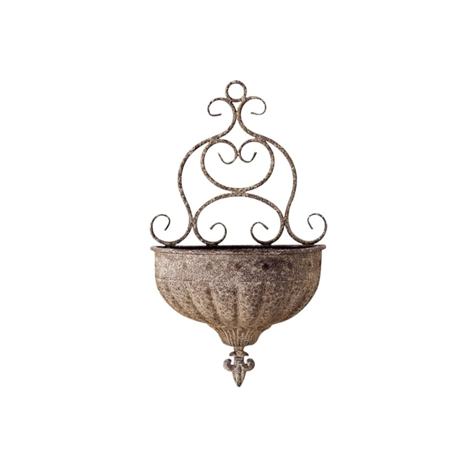 Support suspension plante en fer pour embellir un mur extérieur terne