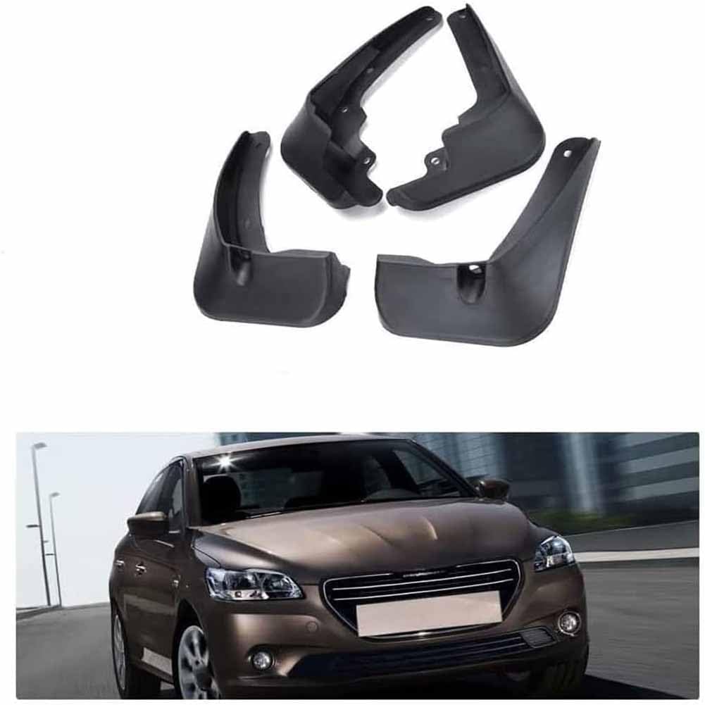 HGYNBCP Car Mud Flaps Splash Guards for Peugeot 301 Sedan 2013-2017, Splash Guard Front Rear Mudguard with Fixing Screws.