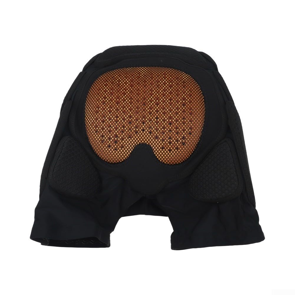 Pantaloncini protettivi imbottiti con protezioni per fianchi in EVA, per sci, snowboard, traspiranti, per coccige, glutei e cosce, unisex, per adulti, colore nero