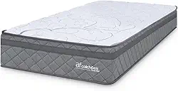 Colchão Solteiro Espuma D45 Extra Firme Antialérgico Certificado 88x188x24cm BF Colchões