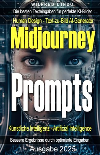 Midjourney-Prompts – die besten Texteingaben für perfekte KI-Bilder: Human Design – Bessere Ergebnisse mit dem Text-zu-Bild AI-Generator. Künstliche Intelligenz – Artificial Intelligence