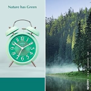 4loudalarmtwinbellalarmclocknightlightdeskclocktablealarmclockbedroomalarmclockgreenery Urban Country Home Decor 4 loud alarm twin bell alarm clock night light desk clock table alarm clock bedroom alarm clockgreenery urban country home decor