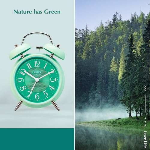 4loudalarmtwinbellalarmclocknightlightdeskclocktablealarmclockbedroomalarmclockgreenery Urban Country Home Decor 4 loud alarm twin bell alarm clock night light desk clock table alarm clock bedroom alarm clockgreenery urban country home decor