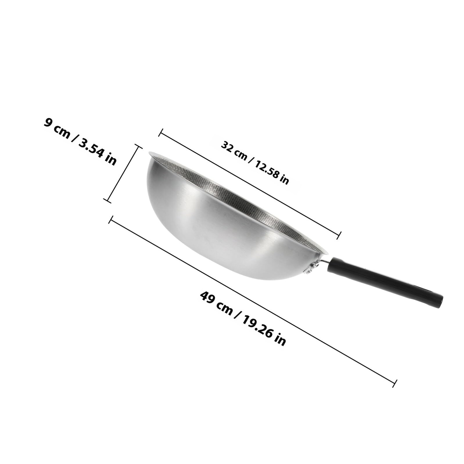 Housoutil Padella per in Acciaio Inossidabile e Antiaderente Rivestimento a Nido D'ape, Manico Ergonomico Fondo Piatto Cucina Quotidiana