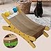 predolo Cat Scratcher Bed Scratch Lounger Indoor Cats Kitten Cute Pet Furniture Scratching Nest Scratching Pad for Sleeping Playing, Wood Color