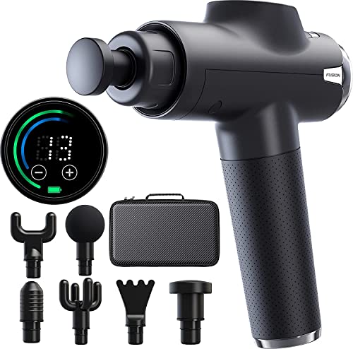 Fusion Black Pro Deep Tissue Massage Gun for Athletes - Percussion Massager for Muscle Recovery and Relaxation