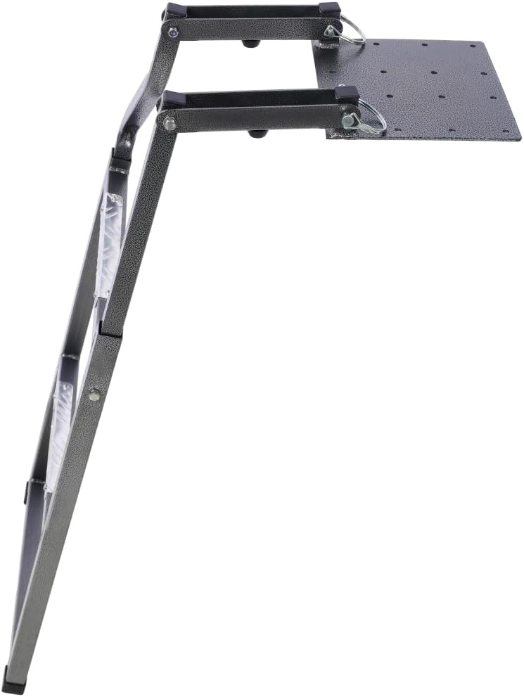 Truck Tailgate Ladder, Universal Truck Bed Ladder with Aluminum Step Plates, Non-Slip Rubber Feet, Heavy-Duty Tailgate Step for Pickup Trucks, Stable Foldable Design, Premium Build