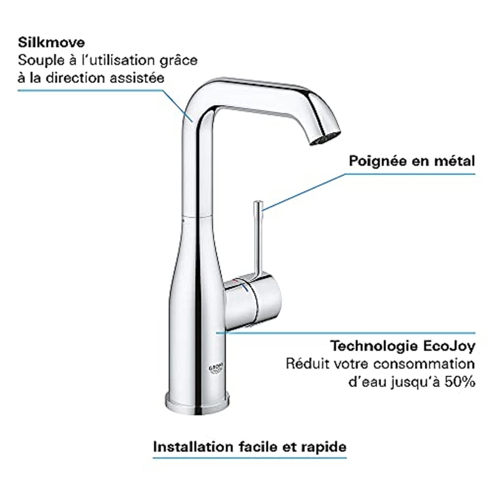 Grohe Essence driegats wastafelmengkraan M-Size 20296001 - TSM
