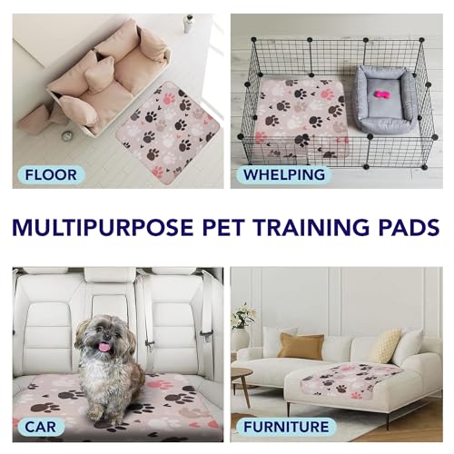 Image of PUPIBOO Washable Pee Pads for Dogs and Cats - Super Absorbent Reusable Puppy Training Pads - 100% Waterproof, Leak-Proof & Non-Slip Whelping Pads for Pet Housebreaking
