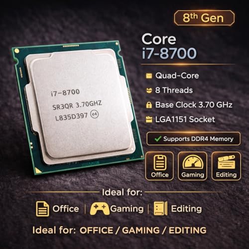 Image of H310 Motherboard Combo with i7 8th Gen Processor, 4GB DDR4 RAM & Cooling Fan, LGA 1151 Desktop PC Upgrade Kit for Office Work, Productivity Applications, Everyday Computing Setup