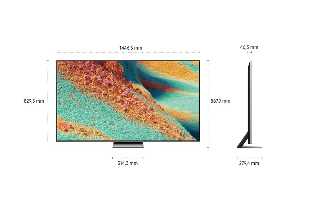 Samsung Neo QLED 4K QN85F 65 Zoll (163 cm) Mini LED Fernseher, Optimiert für Fussball, NQ4 AI Gen2 Prozessor, Quantum Matrix Plus, Dolby Atmos, Knox Security, Samsung Vision AI Smart TV