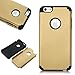 iPhone 6s Plus Case, Lumsing Hard Soft Rubber Hybrid Shockproof Impact Rugged Armor Defender Case Protective Cover for Apple iPhone 6/6s Plus (5.5 inch Screen) with Screen Protector (Gold/Black)