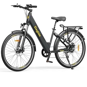 Eleglide T1 Step-Thru elektrische fiets, 13Ah batterij elektrische trekkingfiets, 27,5″ elektrische fiets, 7 versnellingen, met achterdrager, motor met 50 Nm koppel