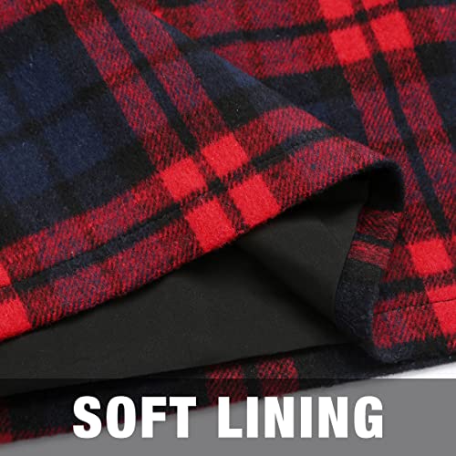 Image of IDEALSANXUN Womens High Waist Plaid Skirt Bodycon Pencil Wool Mini Skirts