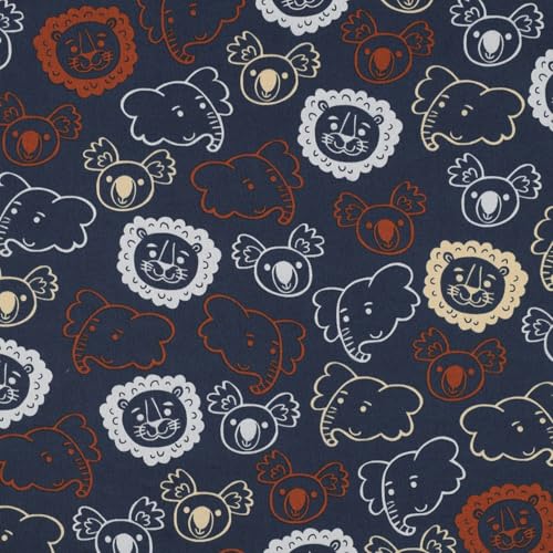 VmG-Store 1 m Cotton Fabric for Sewing 100% Cotton Sewing Fabric, No Sold by the Metre, Children's Fabric, Patchwork, DIY