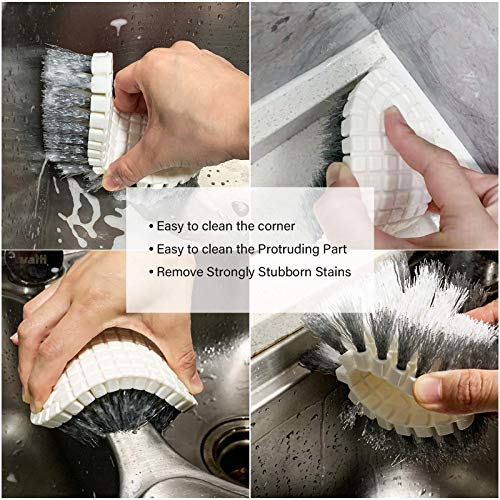 Image of Sink Cleaning Brush Bendable Brush Scrub Brush Perfect for Tubs, Sink, Tile Walls, Countertops and Floors, Bendable Kitchen Brushes, Grip Scrub Brush,for Cleaning, Scrubbing Brush (Pack of 1)