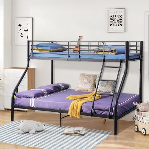 Bunk Bed 90 x 200/140 x 200 cm with Slatted Frame, Children's Bed...