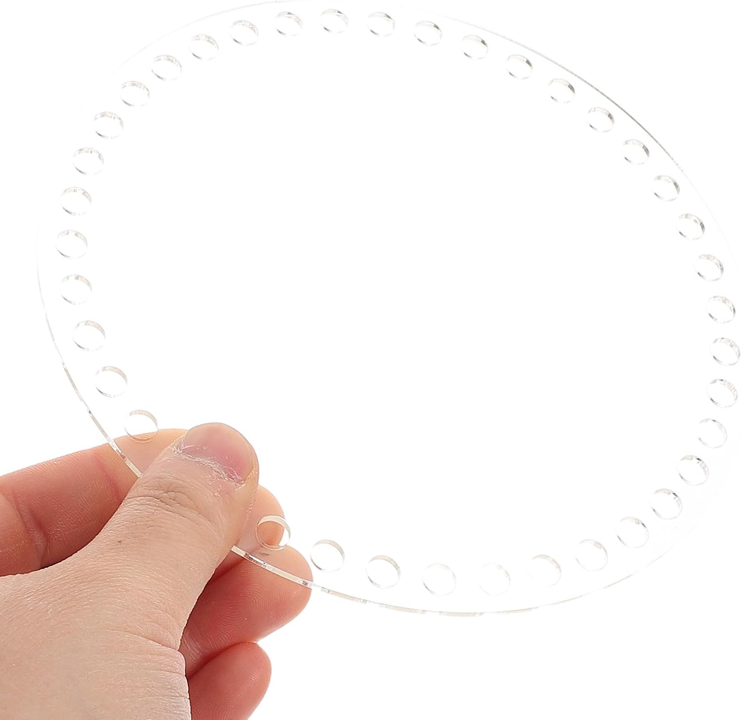 5pcs Acrylic Round Crochet Base Board for DIY Craft Projects