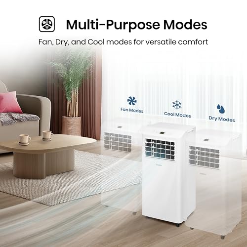 Image of Mora Mora by Hisense 6,000 BTU (DOE), 8,800 BTU (ASHRAE), Portable Air Conditioner, 3 Operating Modes (Cool, Dry, Fan), Cools up to 250 SF, Remote Control and Window Vent Installation Kit Included