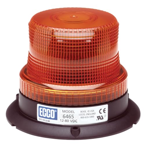 Redesigned Mounting System for Code 3 Citadel LED Lighting System - Ford Police Interceptor Utilities (PIUs) 9 Ecco 6465A Light, SAE Class III, 3 Bolt Mount, Amber