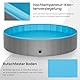 EUGAD Hundepool, Hundepools für große Hunde120x30cm Faltbare Hundeplanschbecken Hunde Pool Anti-Rutsch, PVC Hunde Planschbecken Schwimmbecken Kleine Hunde Pool Wasserspielzeug Outdoor