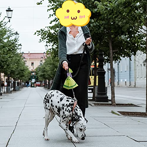 Image of Hands-Free Dog Poop Bag Holder for Basic Dog Leash Used Doggie Poop Bags Carrier for Flat Leash(2 Count,Purple)