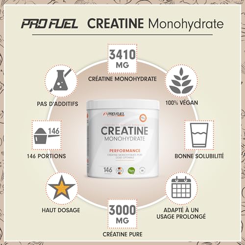 Créatine Monohydrate Poudre 500g créatine monohydrate pure de qualité micronisée - haut dosage efficace, optimal pour l‘entraînement de force, 100% végétalien, réserve pour 146 jours – Image 3