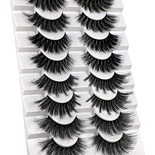 8 Pairs Cat Eye False Eyelashes Natural Look Lashes Fluffy 3D Volume Eye Lashes 4 Variety Styles