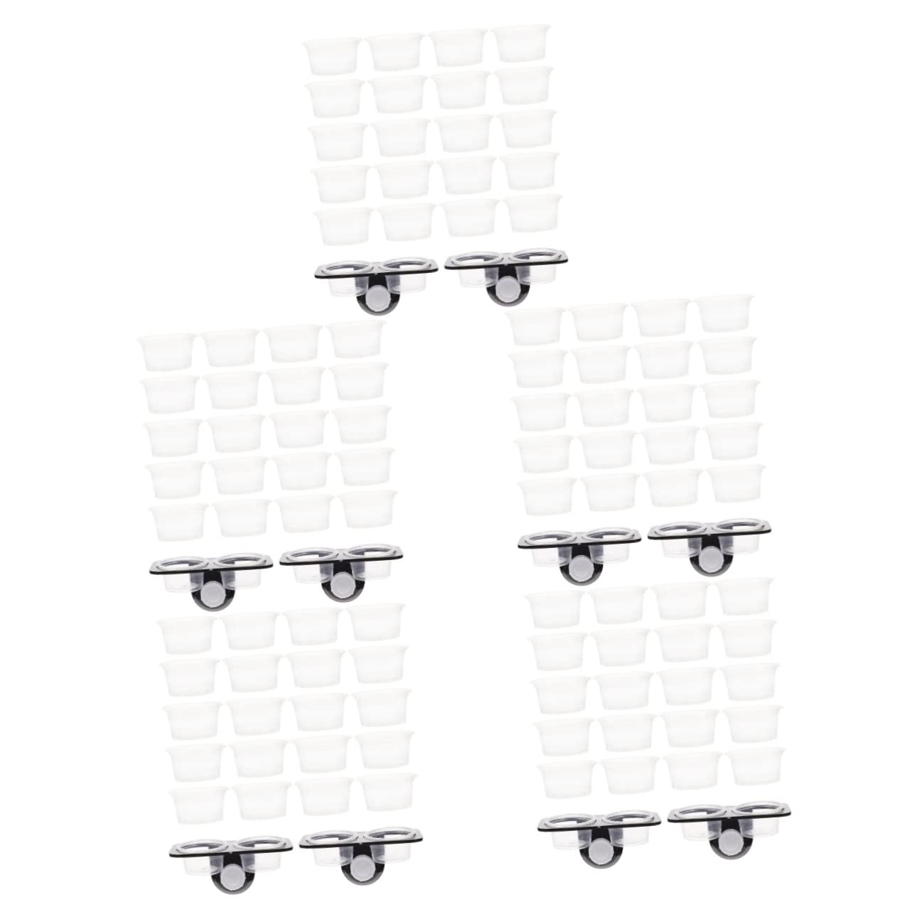 POPETPOP 5sets Accessori per Rettili Mangiatoia per Gechi con e Ciotole per Alimentatore per Rettili con Ciotole Compatte per Terrario