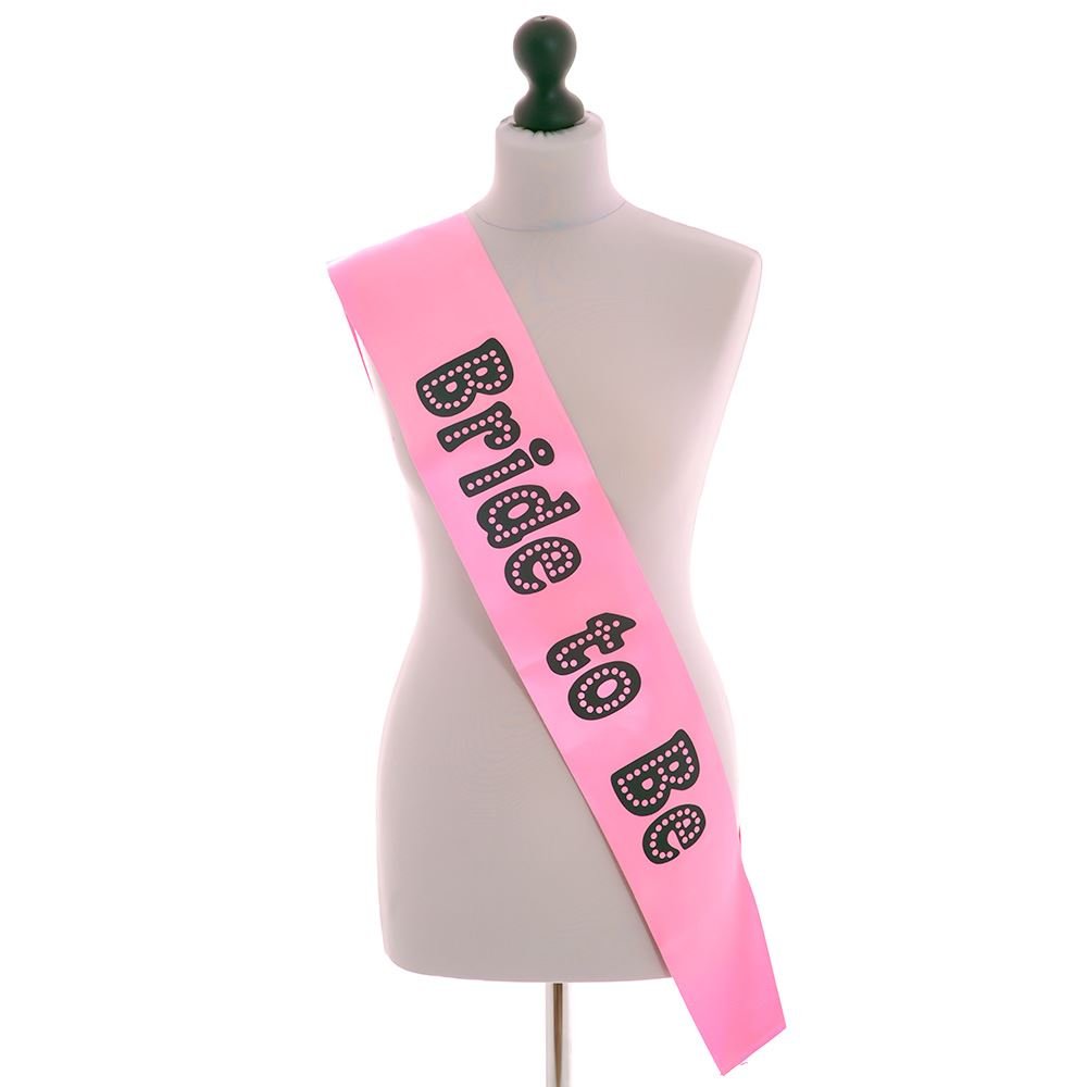 Shatchi Women's Party Sash - Bridal Shower Accessory - Pink