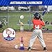 HYES 3-in-1 Baseball Set for Kids 3-5 - Tee Ball Stand, Hanging Tee, Ball Launcher and 6 Softballs - Adjustable Height, Indoor/Outdoor Sport Gifts for Boys, Blue
