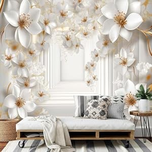 Dlerflovr Goldenes Staubblatt 3D Fototapete 200x140cm