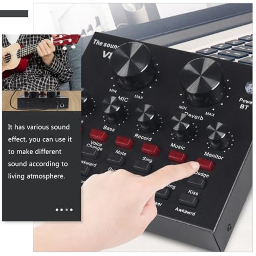 Microphone à condensateur avec ajustement des basses et mixeur audio