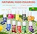 Natural Food Coloring - 10ml x 10 Vibrant Liquid Food Dye for Baking and DIY, FD&C & Artificial Dye-free, Organic, Gluten-free, Vegan, Kosher, 100% Plant Based Food Coloring for Frosting, Cake Decor