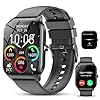 CASCHO Smartwatch Donna Uomo, 1.85'' Orologio Smartwatch Uomo con Chiamate Bluetooth/Assistente Vocale AI, 115+ Sportive Smart Watch con Contapassi/Sonno/Cardiofrequenzimetro, IP68 Fitness Tracker