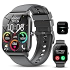CASCHO Montre Connectée Femme Homme, 1.85" HD Smartwatch, 115+ Modes, Sport Tracker avec téléphonie Bluetooth,Montre Podomètre étanche IP68, Veille jusqu'à 30 Jours, iOS/Android - Noir Classique