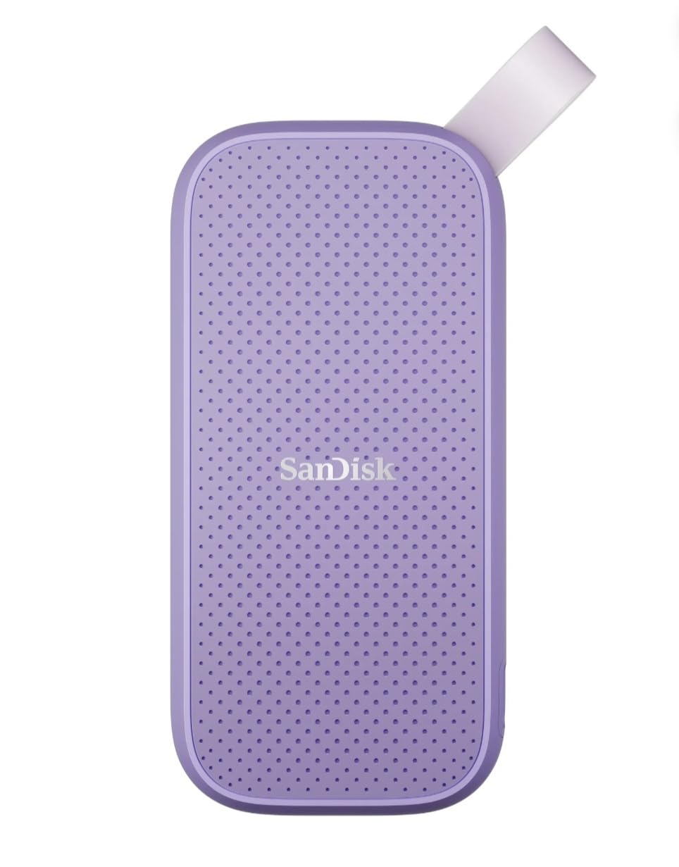 Amazon | Sandisk 1TB ポータブルSSD - ラベンダー、最大800MB/秒、USB