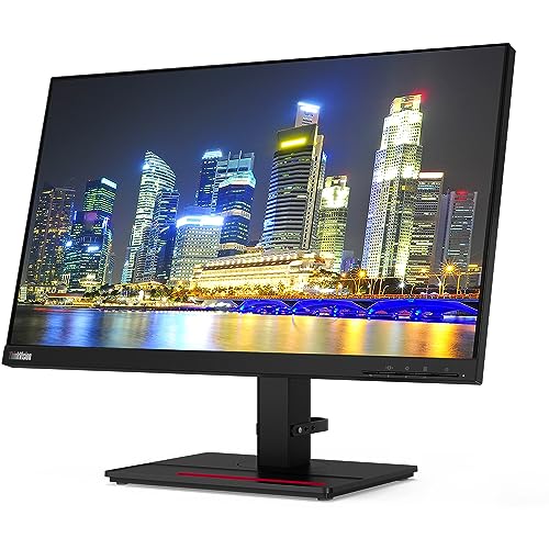 Image of Lenovo ThinkVision P24h 2560 x 1440 LED QHD LCD, 2-Pack Bundle with HDMI, DisplayPort, Daisy Chain Ready, Dock, USB-C, USB Hub, Dual Monitor Stand, MK670 Wireless Keyboard & Mouse, Mouse & Wrist Pad