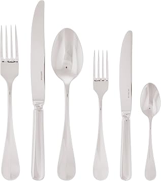 مجموعة أدوات المائدة Sambonet 52586-83 Baguette Collection المكونة من 36 قطعة، من الفولاذ المقاوم للصدأ