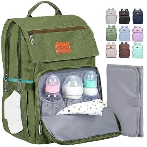 Image of PILLANI Baby Diaper Bag Backpack - Large Bag for Boys & Girls, Waterproof Diaper Backpack - Baby Shower Gifts for Boys - Toddler Diaper Bag with Changing Pad - Large Capacity, Wide Opening Easy Access
