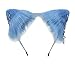 VIGVAN Cat Cosplay Ears Accessories Punk Gothic Cross Cat Ears Headbands Clips (Blue)