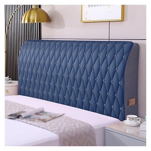 Copri Testiera In Similpelle Resistente Con Design Trapuntato, Traspirante, Ideale For Letti Matrimoniali Queen Size E King Size, Supporto Ergonomico For Case Moderne.(Blue,160cm)