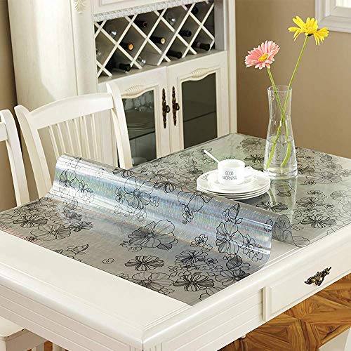Nappe de table basse rectangle en PVC transparent pour salle à manger - 3