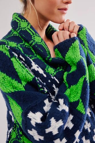 Image of Womens Knit Cardigan Sweater Button Down Oversized Sweaters Y2k Graphic Shawl Collar Fall Cardigans Coats, Green, One Size