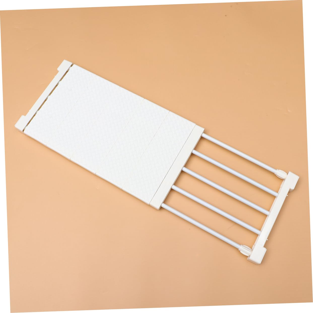 OFFSCH Adjustable Shelf Dividers for Closet Organization Expandable Storage Rack for Wardrobe and Cupboard Sturdy Plastic and No Tools Required Space-Saving Design White