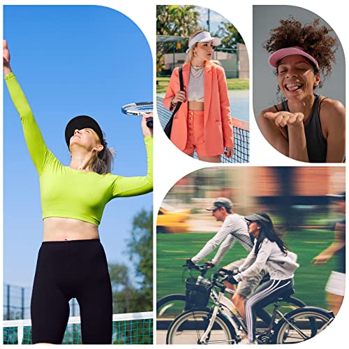 Durio Sun Visors For Women Mens Adjustable Visor Summer Hat Womens Visor Sports Tennis Running Cap Visor For Men Pure 6 Yellow One Size #TOP6