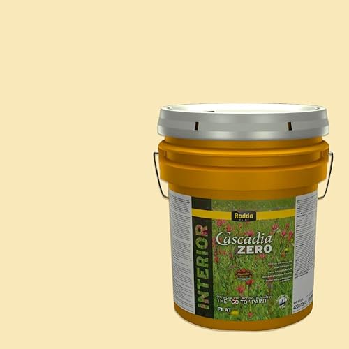 Vista 67 de Rodda Paint CASCADIA ZERO Interior Semi-Gloss Paint & Primer in One, Quart, Gold Tweed